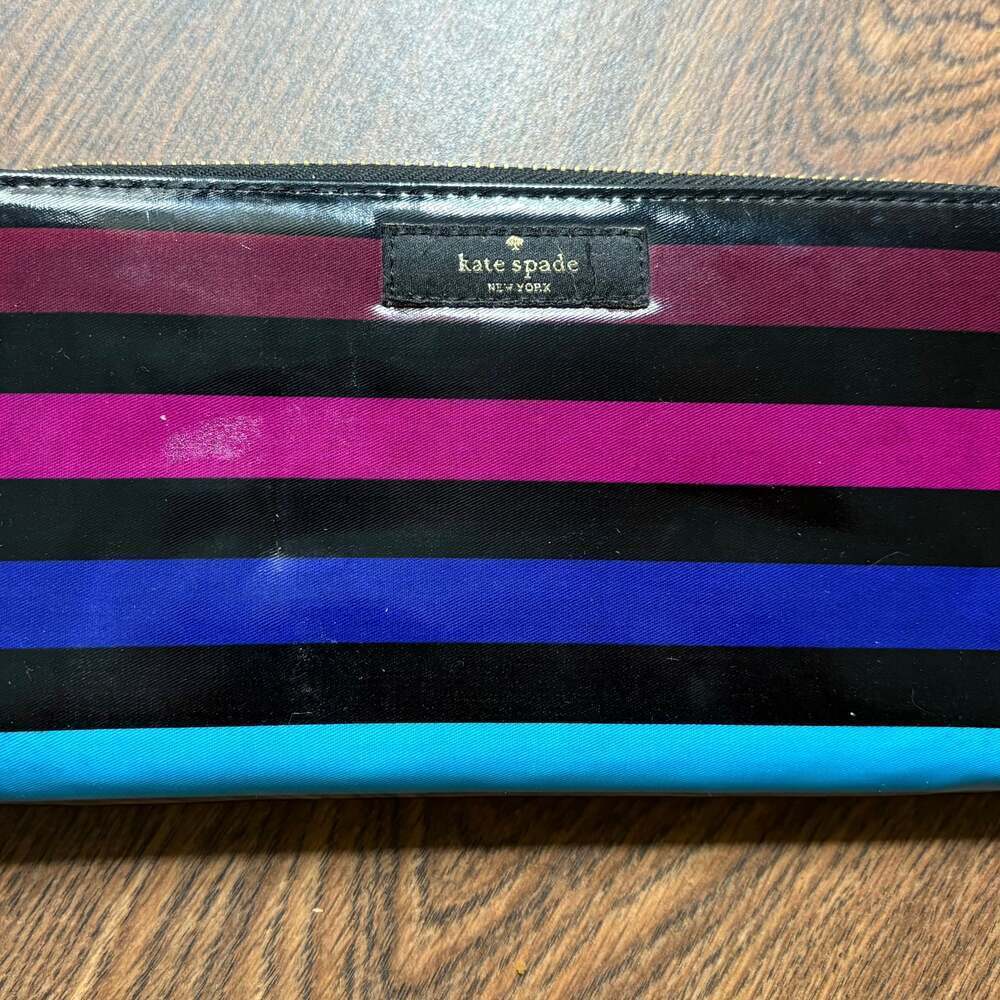 Kate Spade New York Staci Multi Striped Large Zip Wallet
